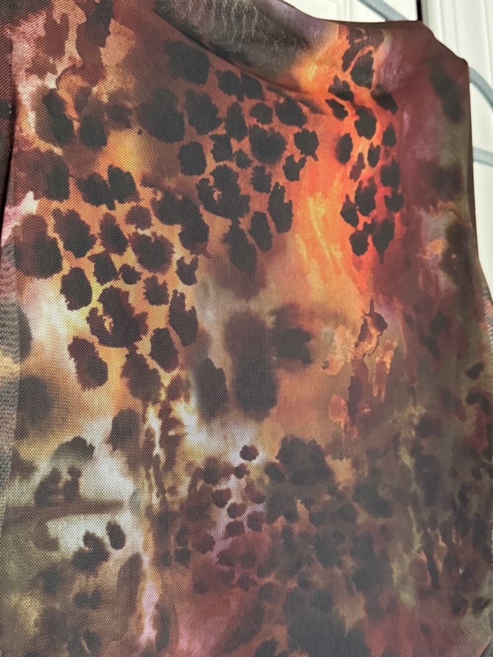 ASOS NWT Animal Print Dress Mesh Isabelle Pennington-Edmead Marigot Midaxi US 10 - Picture 7 of 9